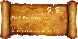 Faul Bettina névjegykártya