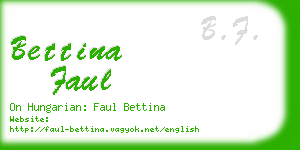 bettina faul business card